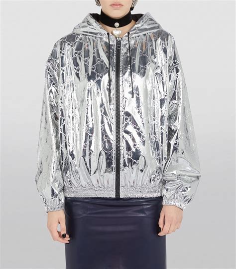 gucci metallic jacket|Gucci jacket farfetch.